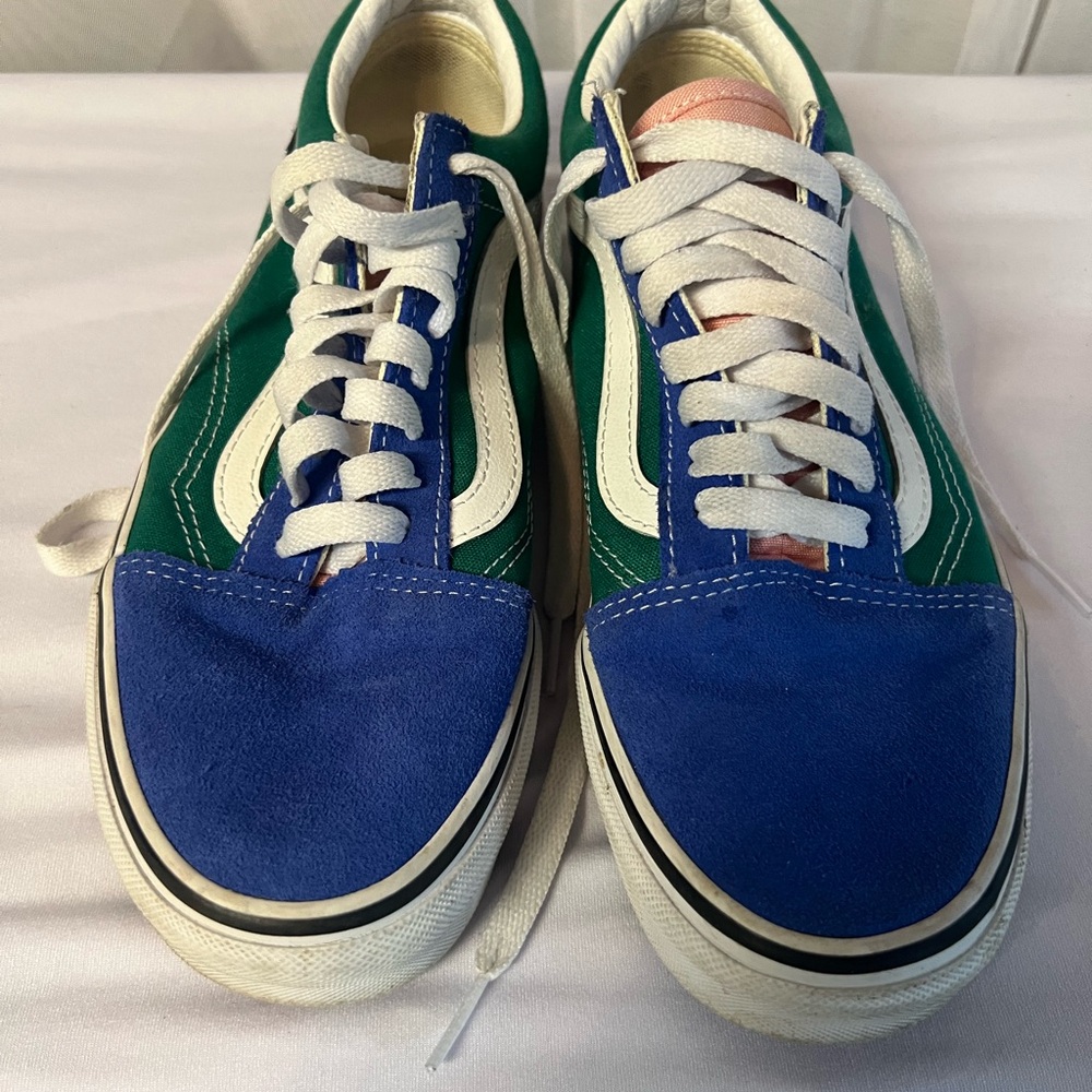 Vans White and Pink Sneakers